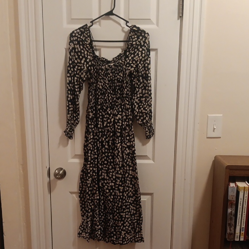 H&M Black Floral Dress